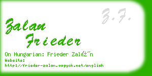 zalan frieder business card